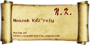 Noszek Károly névjegykártya